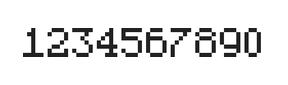5×7数字点阵字体 ddN57AB1600