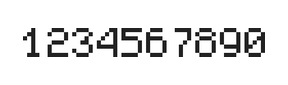 5×7数字点阵字体 ddN57AB1605