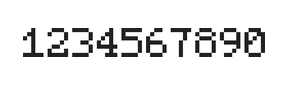 5×7数字点阵字体 ddN57AB1610