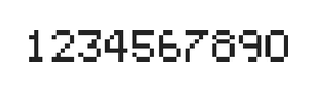 5×7数字点阵字体 ddN57AB1613
