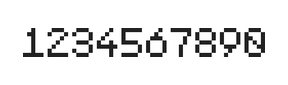 5×7数字点阵字体 ddN57AB1615