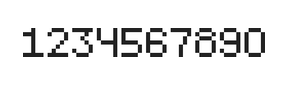 5×7数字点阵字体 ddN57AB1616