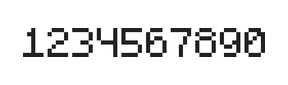 5×7数字点阵字体 ddN57AB1625