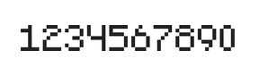 5×7数字点阵字体 ddN57AB1631