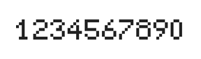 5×7数字点阵字体 ddN57AB1632