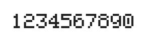 5×7数字点阵字体 ddN57AB1636