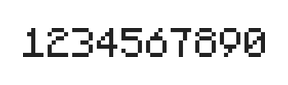 5×7数字点阵字体 ddN57AB1643