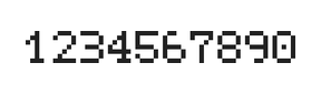 5×7数字点阵字体 ddN57AB1644