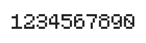 5×7数字点阵字体 ddN57AB1645