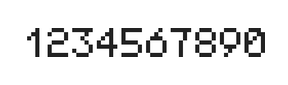 5×7数字点阵字体 ddN57AB1650