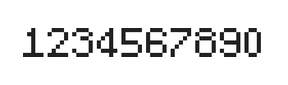 5×7数字点阵字体 ddN57AB1653