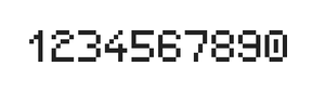 5×7数字点阵字体 ddN57AB1670
