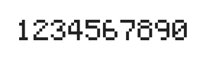 5×7数字点阵字体 ddN57AB1673