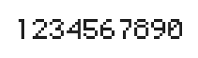 5×7数字点阵字体 ddN57AB1685