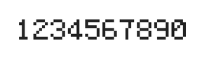 5×7数字点阵字体 ddN57AB1688