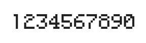 5×7数字点阵字体 ddN57AB1696