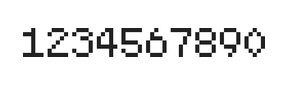 5×7数字点阵字体 ddN57AB1698