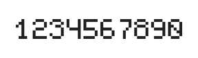 5×7数字点阵字体 ddN57AB1707
