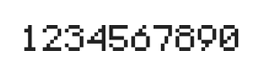 5×7数字点阵字体 ddN57AB1710