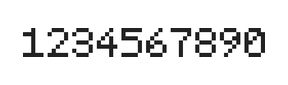 5×7数字点阵字体 ddN57AB1717