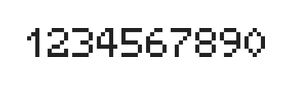 5×7数字点阵字体 ddN57AB1722