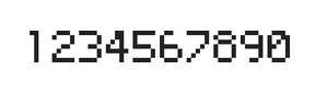 5×7数字点阵字体 ddN57AB1723