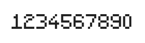 5×7数字点阵字体 ddN57AB1724