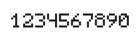 5×7数字点阵字体 ddN57AB1728