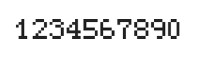 5×7数字点阵字体 ddN57AB1734