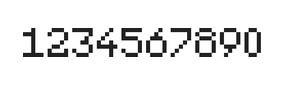 5×7数字点阵字体 ddN57AB1743
