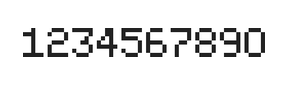 5×7数字点阵字体 ddN57AB1745