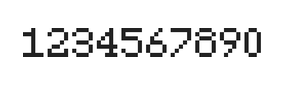 5×7数字点阵字体 ddN57AB1751