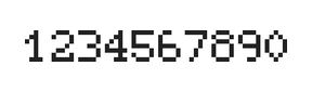 5×7数字点阵字体 ddN57AB1752