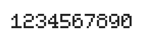 5×7数字点阵字体 ddN57AB1755