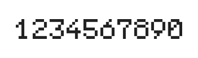 5×7数字点阵字体 ddN57AB1767