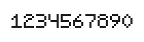 5×7数字点阵字体 ddN57AB1768