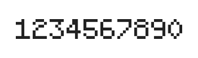 5×7数字点阵字体 ddN57AB1770