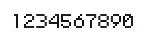 5×7数字点阵字体 ddN57AB1775