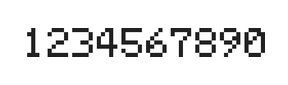 5×7数字点阵字体 ddN57AB1781