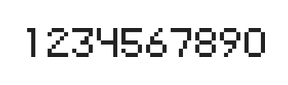 5×7数字点阵字体 ddN57AB1784