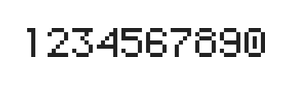 5×7数字点阵字体 ddN57AB1786