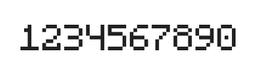 5×7数字点阵字体 ddN57AB1788
