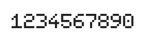 5×7数字点阵字体 ddN57AB1790