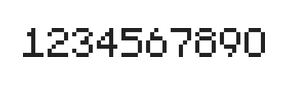 5×7数字点阵字体 ddN57AB1792