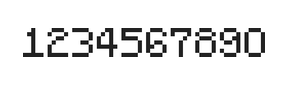 5×7数字点阵字体 ddN57AB1796