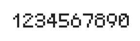 5×7数字点阵字体 ddN57AB1800