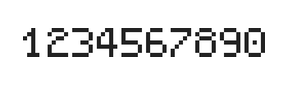 5×7数字点阵字体 ddN57AB1803