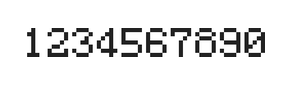 5×7数字点阵字体 ddN57AB1807