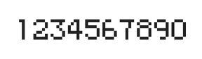 5×7数字点阵字体 ddN57AB1809