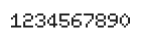 5×7数字点阵字体 ddN57AB1815